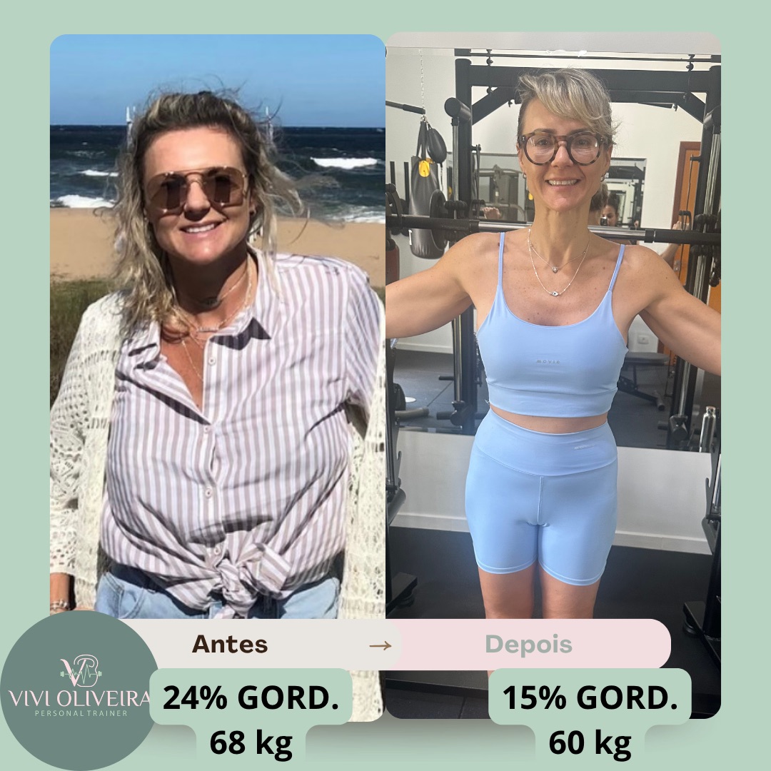 Resultado Antes e Depois de Aluna