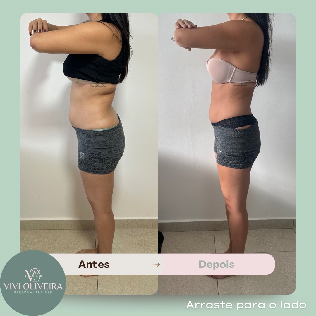 Resultado Antes e Depois de Aluna
